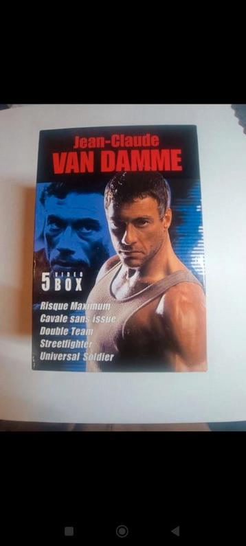 Coffret de 5 VHS donc 3 sous blister Jean Claude Vandamme, Enlèvement ou Envoi, Comme neuf