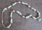 Vintage amazoniet halsketting, Handtassen en Accessoires, Kettingen, Ophalen of Verzenden, Gebruikt, Steen of Mineraal