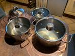 Casseroles, Maison & Meubles, Inox, Enlèvement ou Envoi, Plaque céramique, Utilisé