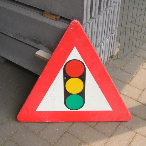 Verkeersbord “ Verkeerslichten ”, Verzamelen, Retro, Overige typen, Ophalen