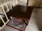 Donkerkleurige houten vierkante salontafel, Huis en Inrichting, Tafels | Salontafels, Ophalen, Gebruikt, 50 tot 100 cm, Klassiek