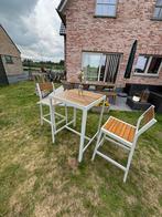 Mooi hoge lounge tafel hout voor in de tuin! Nieuwstaat, Tuin en Terras, Ophalen, Hout