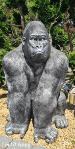 Polyester gorilla 1m10, Tuin en Terras, Nieuw, Kunststof, Ophalen of Verzenden, Dierenbeeld