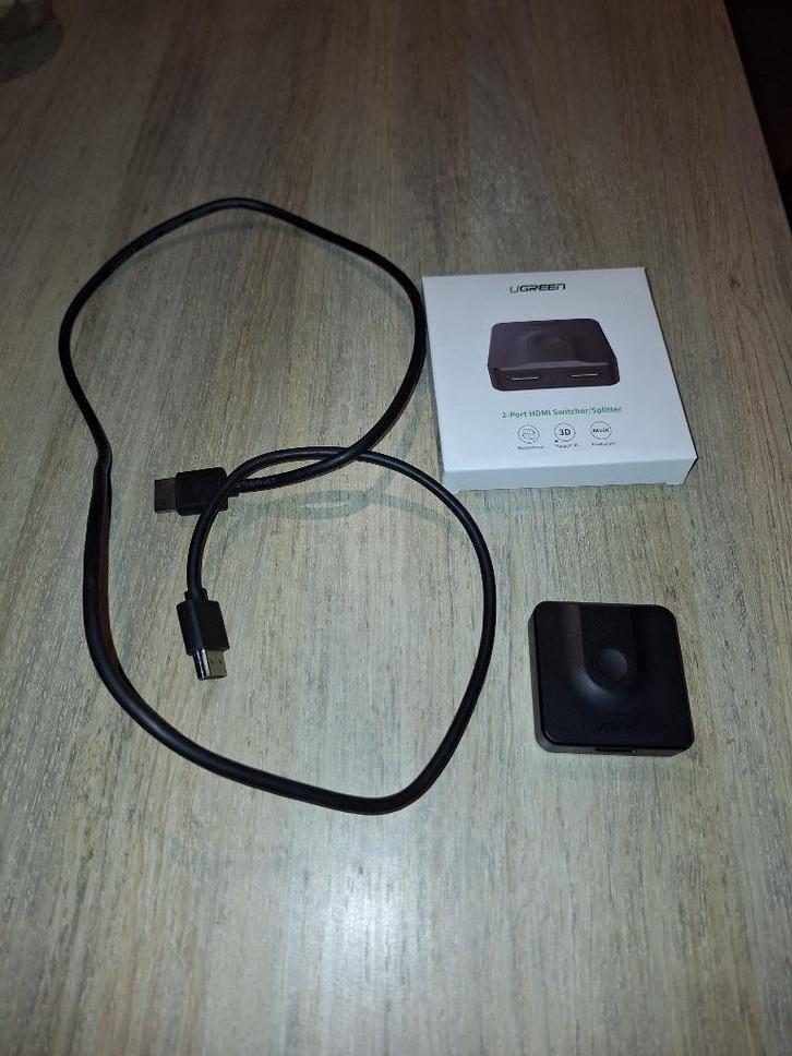 UGreen HDMI splitter 1-naar-2 tweewegs mét 0.5m HDMI-kabel, Audio, Tv en Foto, Televisie-accessoires, Zo goed als nieuw, Ophalen