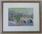 JAN VAERTEN / PARIS / ORIGINEEL WERK / 44x54cm / KADER / SIG, Ophalen of Verzenden