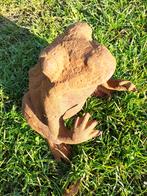 ROESTGEPATINEERDE GIETIJZEREN KIKKER, Ophalen of Verzenden, Nieuw, Overige materialen, Dierenbeeld