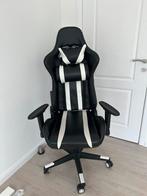 Gaming bureaustoel in zwart en wit, Huis en Inrichting, Zwart, Ophalen of Verzenden, Zo goed als nieuw, Gaming bureaustoel