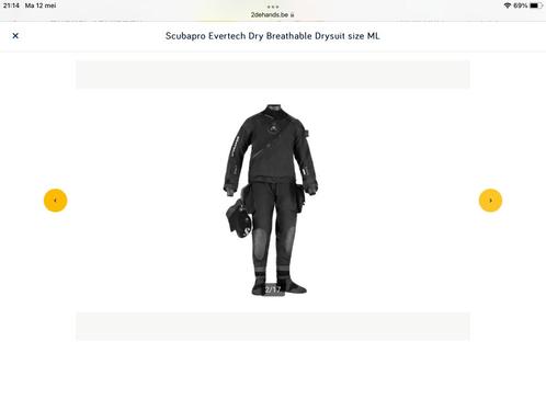 Evertech Drysuit size ML aan 599€ - Ecocheques, Watersport en Boten, Duiken, Gebruikt, Duikpak, Ophalen of Verzenden
