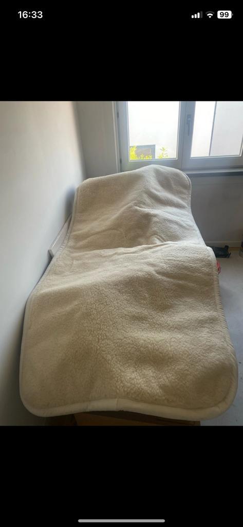 1persoons merino wollen onderdeken LANA, Huis en Inrichting, Slaapkamer | Beddengoed, Zo goed als nieuw, Ophalen of Verzenden