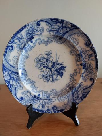 Antiek bord Engelse pearlware – blauw/wit  beschikbaar voor biedingen