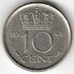 Pays-Bas : 10 Cent 1948 KM #177 Ref 11854, Timbres & Monnaies, Monnaies | Pays-Bas, Reine Wilhelmine, Enlèvement ou Envoi, Monnaie en vrac