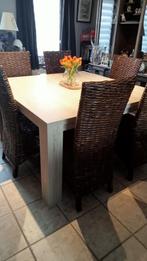 Tafel + stoelen, Huis en Inrichting, Ophalen, Gebruikt, Vierkant