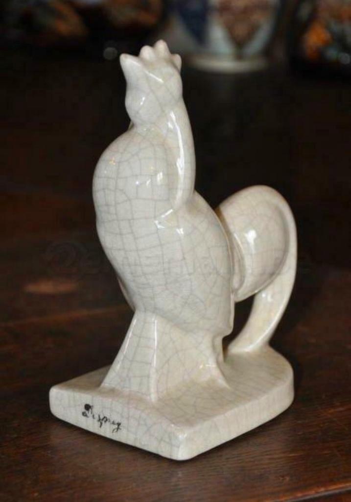 coq art deco craquelé AMC/wasmuel, Antiquités & Art, Antiquités | Céramique & Poterie, Enlèvement ou Envoi