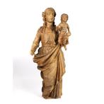 Sculptuur Madonna met Kind, vroeg 17de eeuw, Ophalen of Verzenden
