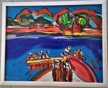 Peter Robert Keil “ Der Ritzensee bei Saalfelden” olieverf beschikbaar voor biedingen