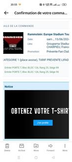 Rammstein Lyon samedi 15 juin 2024, Tickets & Billets, Deux personnes, Hard Rock ou Metal, Juin