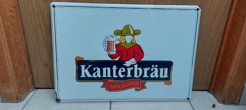Emaillebord Kanterbrau (Emaillerie Belge), Verzamelen, Biermerken, Zo goed als nieuw, Reclamebord, Plaat of Schild, Overige merken