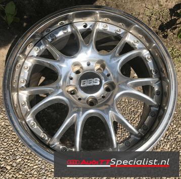 BBS velgen 2 delig, 18", chrome Steek 5x100 - 3 stuks, Prijs, Enlèvement, Utilisé, Pneu(s)