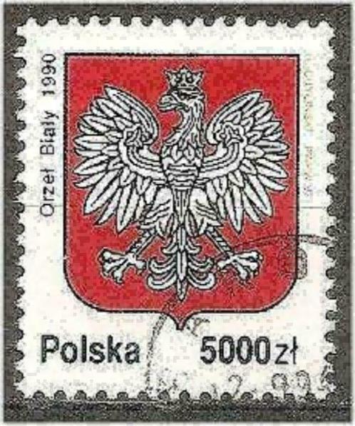 Polen 1992 - Yvert 3222 - Wapenschilden van Polen (ST), Timbres & Monnaies, Timbres | Europe | Autre, Affranchi, Pologne, Envoi