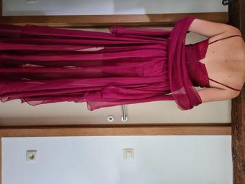 Robe de mariée de gala rose fuchsia