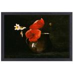Fleurs dans un vase - Toile Odilon Redon + cadre à pâtisseri, Envoi, Création originale, 50 à 75 cm, 50 à 75 cm