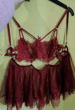 Nuisette lingerie bordeau dentelle shein taille L, Kleding | Dames, Gelegenheidskleding, Ophalen of Verzenden, Nieuw