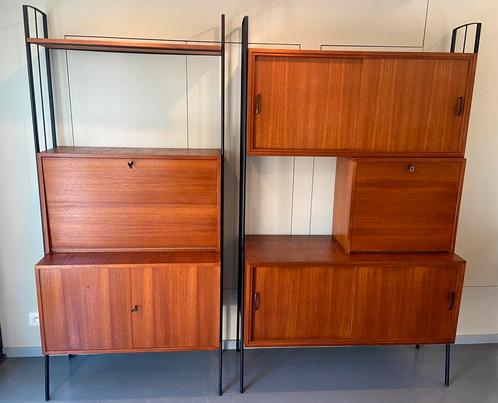 Vintage freestanding wall-unit teak, Huis en Inrichting, Kasten | Wandmeubels, Gebruikt, 150 tot 200 cm, 150 tot 200 cm, 25 tot 50 cm