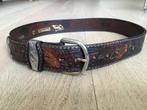 Ceinture en cuir style cowboy, Comme neuf, Brun, 3 à 5 cm, Enlèvement ou Envoi