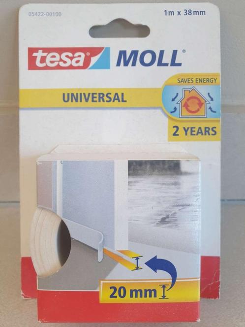 Tesa Moll 1m x 38mm zelfklevende schuimstof dorpelstrip, Doe-het-zelf en Bouw, Deuren en Vliegenramen, Ophalen of Verzenden