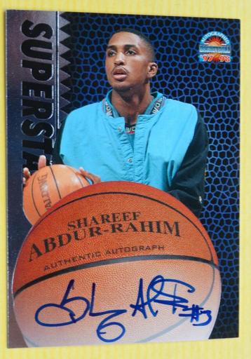 1997 Score Board S. Abdur-Rahim carte de signature authentiq, Envoi, Neuf, Autres types