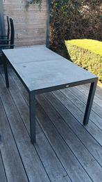 Aluminium tuintafel met glazen blad, Tuin en Terras, Ophalen