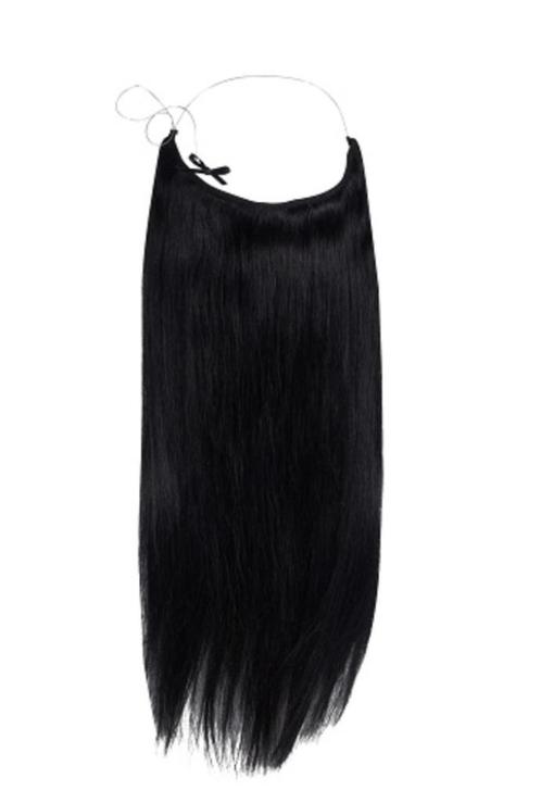 Zwarte flip in extensions van echt haar, Handtassen en Accessoires, Uiterlijk | Haarverzorging, Nieuw, Pruik of Haarverlenging
