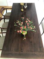 Verkocht! Massief houten eettafel, Huis en Inrichting, Tafels | Eettafels, Ophalen, Gebruikt, 100 tot 150 cm, 200 cm of meer