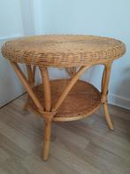 Table de salon BAMBOU ROTIN H53 DIAM62, Huis en Inrichting, Tafels | Salontafels, Ophalen, Gebruikt, 50 tot 100 cm, 50 tot 75 cm