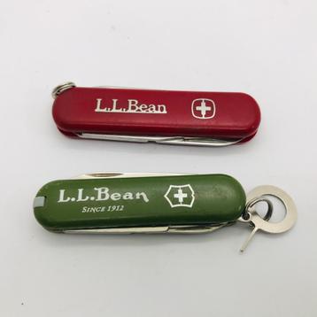 SET 2x Victorinox/Wenger LL BEAN Classic SD GREEN RED Swiss 