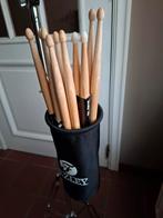Fazley drumstokken houder met 5 paar drumstokken, drumstel, Ophalen of Verzenden, Zo goed als nieuw