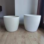 Elho witte containers voor binnen- of buitenplanten, Tuin en Terras, Ophalen, Kunststof, Gebruikt, Rond