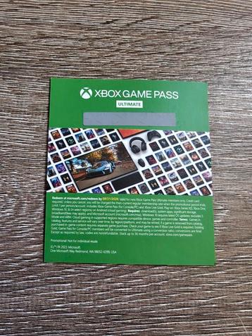 Xbox ultimate game pass  beschikbaar voor biedingen