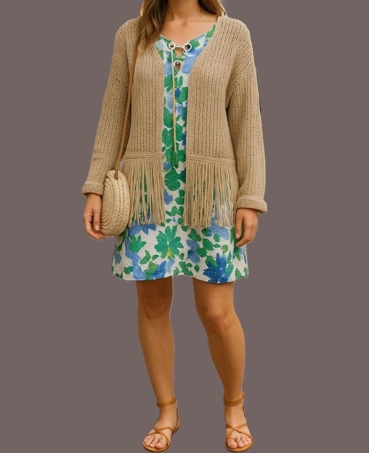 Liu Jo vest maat 38/40, Kleding | Dames, Truien en Vesten, Zo goed als nieuw, Maat 38/40 (M), Beige, Ophalen of Verzenden