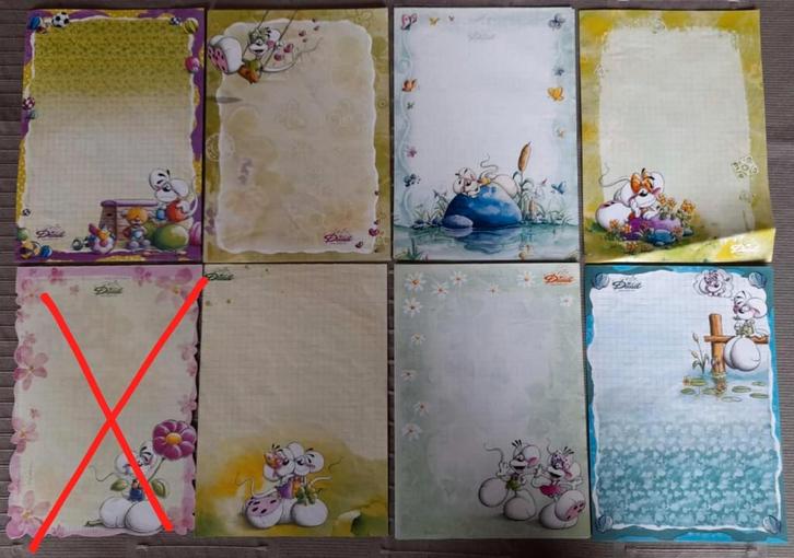 Diddl blaadjes A5/4 - 18 blaadjes, Verzamelen, Diddl, Gebruikt, Papier, Kaart of Schrift, Diddl, Ophalen of Verzenden