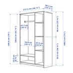 Kleerkast - IKEA, BRIMNES 3-deurs, wit, Huis en Inrichting, Kasten | Kleerkasten, Met hangruimte, 25 tot 50 cm, 100 tot 150 cm
