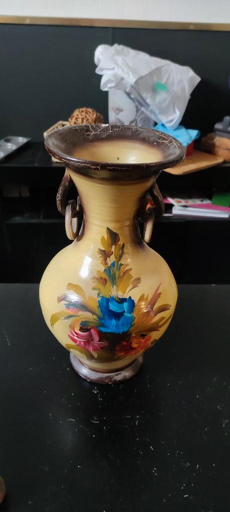 Vase ancien peint a la main, Antiek en Kunst, Antiek | Vazen, Ophalen of Verzenden