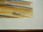Lode Herreman, aquarel, 36 x 27 cm, Zon en Zee, Ophalen of Verzenden