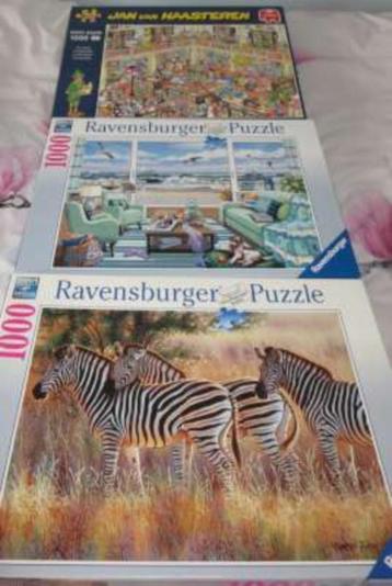 3 puzzel van 1000 stuk beschikbaar voor biedingen