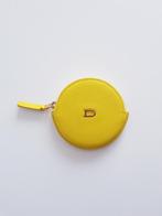 Delvaux - Porte monnaie rond - Cuir - Jaune - Neuf !, Nieuw, Overige merken, Ophalen of Verzenden, Leder