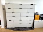 Grote ladekast wit 16 lades Ikea Nordli, Maison & Meubles, Armoires | Commodes, 150 à 200 cm, Comme neuf, 25 à 50 cm, Modern