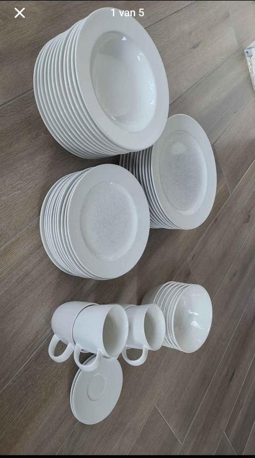 Servies set Ikea wit, Huis en Inrichting, Keuken | Servies, Gebruikt, Bord(en), Effen, Ophalen