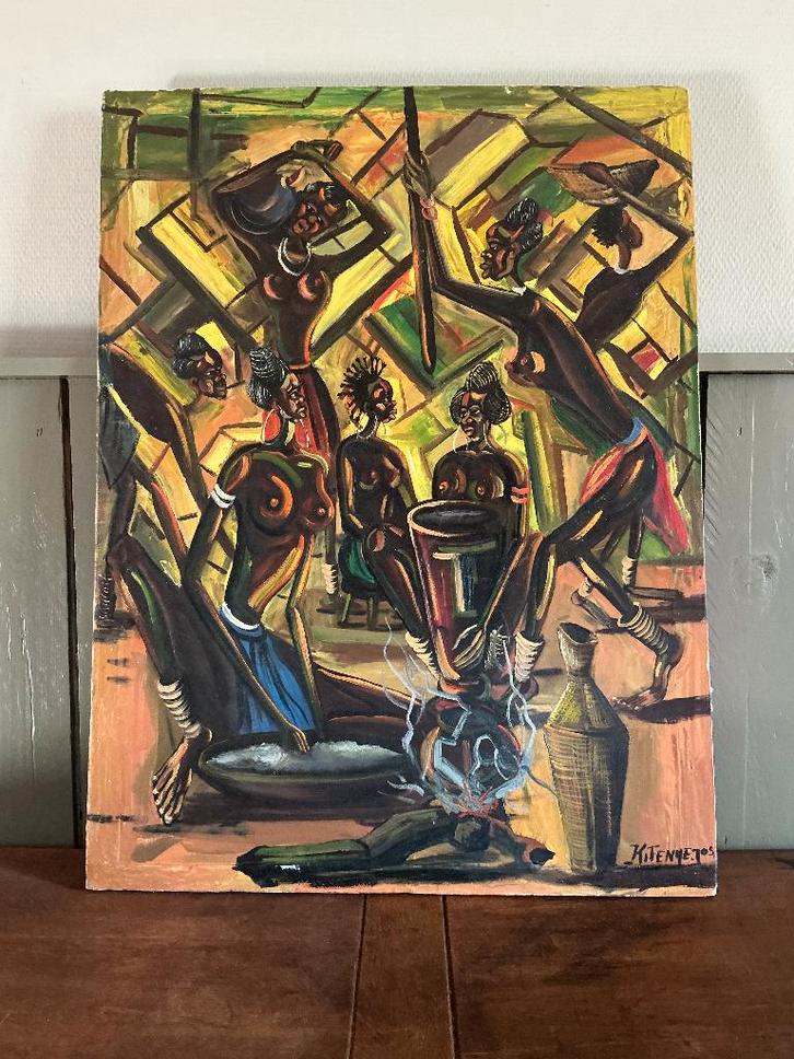 schilderij Kitange J, Antiek en Kunst, Kunst | Schilderijen | Modern, Ophalen