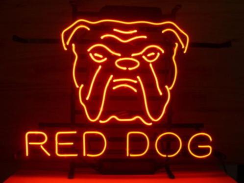 RED DOG USA beer reclame neon mancave bar cafe bier neons, Verzamelen, Merken en Reclamevoorwerpen, Ophalen of Verzenden