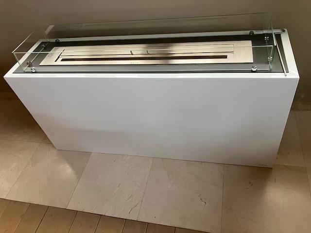 Bio- ethanol kachel wit Pur line, Huis en Inrichting, Kachels, Zo goed als nieuw, Vrijstaand, Bio-ethanolhaard, Overige brandstoffen